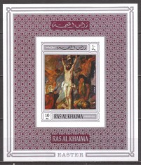 RAS AL KHAIMA 1970 PICTURA RUBENS ( colita nedantelata ) MNH