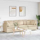 VidaXL Canapea modulară cu perne, crem, textil