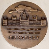 BUDAPEST MEDALE DE BRONZ,,MAGYAR VIVO SZOVETSEG&quot;/102 grame si 70 mm.