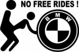 Sticker Auto No Free Rides Bmw, 4World