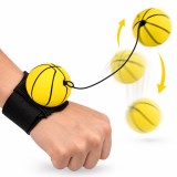 Cumpara ieftin Minge pentru reflexe galbena 6 x 6 x 6 cm, cu bratara pentru incheietura si cordon elastic