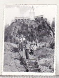 Bnk foto Vidraru - Scara spre Monumentul Energeticianului, Alb-Negru, Romania de la 1950, Cladiri