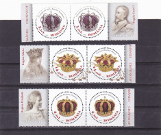 COROANELE REGILOR ROMANIEI - vigneta IN PERECHE,2013,MNH ROMANIA. foto