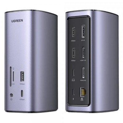 Hub Multifunctional UGREEN Pro CM555, 13in1, Gri foto