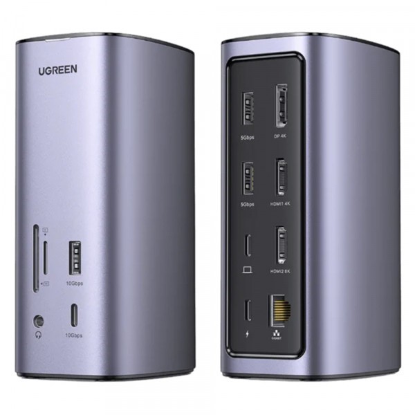 Hub Multifunctional UGREEN Pro CM555, 13in1, Gri