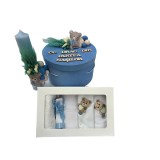 Cumpara ieftin Trusou botez, 9 Piese cu Urs Albastru din Catifea - TB234