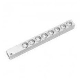 Bachmann, PDU 8 prize Schuko, 1U, impamantare, FARA intrerupator, 2 metri, RAL 7035, PVC