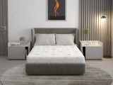 Saltea cu spuma poliuretanica Confort 4Family Aloe Vera 80x200 Somnart, &icirc;naltime 14 cm, husa lavabila si detasabila cu fermoar, fermitate medie Relax