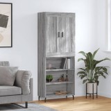 VidaXL Dulap &icirc;nalt, gri sonoma, 69,5x34x180 cm, lemn compozit