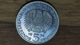 Germania -moneda comemorativa argint 11.2g- 5 mark 1974 - varianta PROOF, rara !