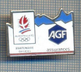 AX 379 INSIGNA SPORTIVA-OLIMPICA-ALBERTVILLE &#039;92-PARTENER OFICIAL,,AGF&quot;ASIGURARI