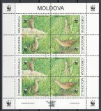 Moldova 2001 Mi 379/82 klb MNH - WWF: Cristelul de camp, Nestampilat