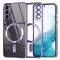 Husa MagSafe pentru Samsung Galaxy S22 5G S901, Techsuit, Luxury Crystal, Mov Deschis