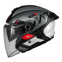 Casca open face motociclete MT Cosmo SV Silence B2 negru/gri lucios (ochelari soare integrati) &ndash; tip viziera: MT-V-37 L (59/60cm)