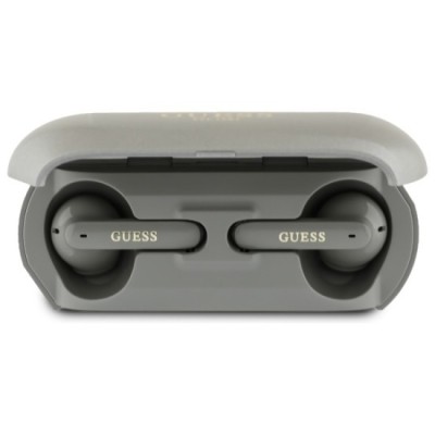 Casti True Wireless Stereo, Bluetooth - Guess Earbuds Elongated Metallic Printed Logo (GUTWSC2MCDSE) - Grey foto