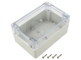Carcasă universală 100x150x75 mm, IP65, capac transparent