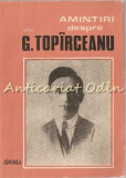 Amintiri Despre G. Topirceanu