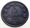 F.267 AUSTRIA 5/10 KREUZER 1859 E RARA, Europa, Cupru (arama)