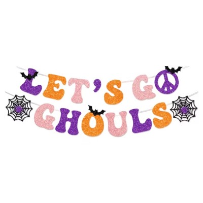 Banner pentru Halloween, lungime totala 3 m, hartie, multicolor foto
