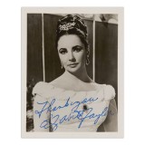 Elizabeth Taylor, fotografie de epocă cu dedicație