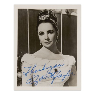 Elizabeth Taylor, fotografie de epocă cu dedicație foto