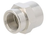 Manșon Reducție Pneumatic Alamă Nichelată G 3/8 - G 1/2 pentru Aer, Apă, Ulei