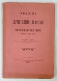 O PAGINA DIN LUPTELE ROMANILOR CU SASII PE TERENUL SOCIAL , CULTURAL SI ECONOMIC , SERCAIA 1809 -1909 de Dr. GEORGE MAIOR , 1910