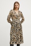 Morgan rochie RILOV.F culoarea bej, midi, dreaptă, RILOV.F