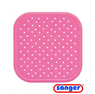 Covoras antiderapant pentru dus 56x56cm - Roz foto