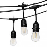 Ghirlanda Luminoasa cu Pendule 10m cu 20 Becuri LED Vintage 1W, ST45, E27, IP65, Interconectabila, B