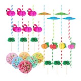 Cumpara ieftin Set 110 decoratiuni pentru cocktail Patelai, hartie, lemn, plastic, multicolor