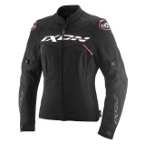 Cumpara ieftin Geaca (jacheta) motociclete femei Racing/Roadster Ixon All season model Meteor 31 LS culoare: negru/alb/roz (concept 3 in 1) XL