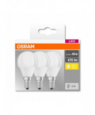 Set 3 becuri led osram e14 57w 470 lumeni lumina foto