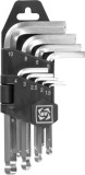 Set chei imbus cu bila Strend Pro HK0044, 9 piese, Hex, scurte (1.5-10 mm)