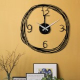 Cumpara ieftin Ceas de perete decorativ din metal Gergo Negru 48x48 cm