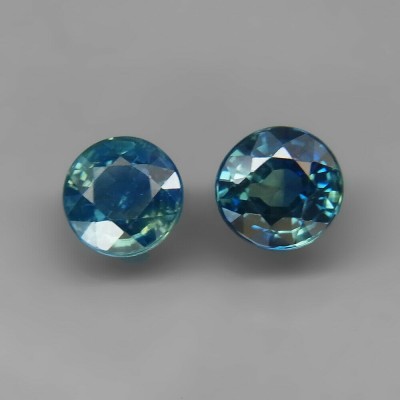 ~SAFIRE NATURALE albastre verzui NETRATATE 0,81 ct. Certificat Autenticitate ! foto