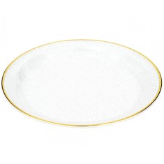 Tava decorativa eleganta mare Pufo Luxury pentru servire aperitive, prajituri, fructe, 35 cm