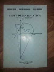 Teste de matematica: Bacalaureat 2000 - Gheorghe Iurea, Dumitru Dorobantu