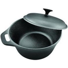 Cratita fonta cu capac HR-TNJ-5A26, 26.4x11 cm, 5 l, negru