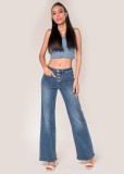 Blugi Dama Evazati Nina Carter Albastri P139-1A M7