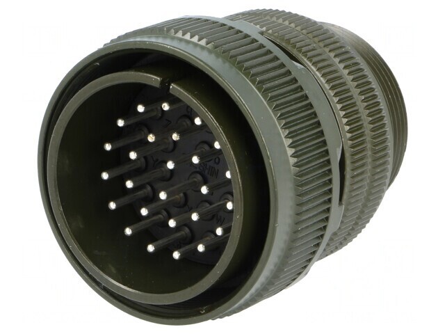 Conector circular aluminiu 28 MS/DS oliv 12 pini