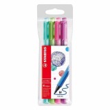 Fineliner Stabilo PointMax, varf 0. 8 mm, set 4 culori pastelate, blister