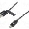 Cablu USB A mufa, USB B micro mufa, {{Versiune}}, lungime 1m, gri, LOGILINK - CU0132
