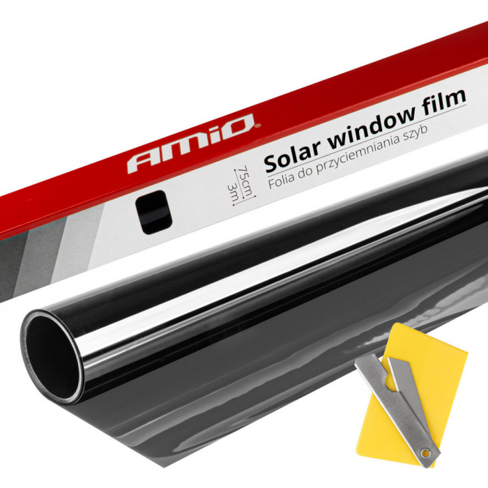 Film Solar Pentru Geam Negru 0,75x3m (30%) Amio 01655