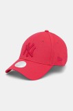 New Era șapcă de baseball din bumbac culoarea roz, neted, 60595168