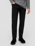 Cumpara ieftin Pantaloni barbati Nelio, cu talie medie si croiala Slim Fit, Negru, W29 L32