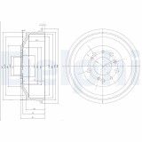 DELPHI BF153 Tambur frana