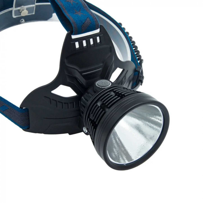 Lanterna Frontala LED P50 10W Indicator Incarcare Si 3 acumulatori x18650