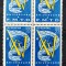 ROMANIA 1960 - Tineretul democrat - Seria in bloc de 4 MNH** cu margine LP 509