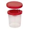 Pahar Curățare Pensule, Transparent, Capac Roșu, Capacitate 300ml